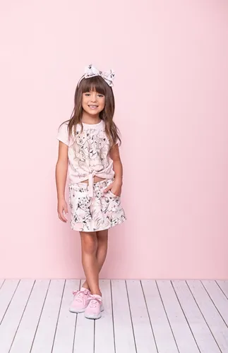 CONJUNTO BLUSA E SAIA SHORT FAMILIA