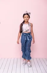 CROPPED TRICOLINE ELEFANTE E FOLHAS