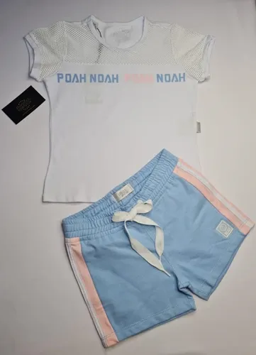 CONJUNTO BLUSA/SHORT MOLETINHO POAH NOAH - 45605 BRANCO/