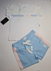 CONJUNTO BLUSA/SHORT MOLETINHO POAH NOAH - 45605 BRANCO/
