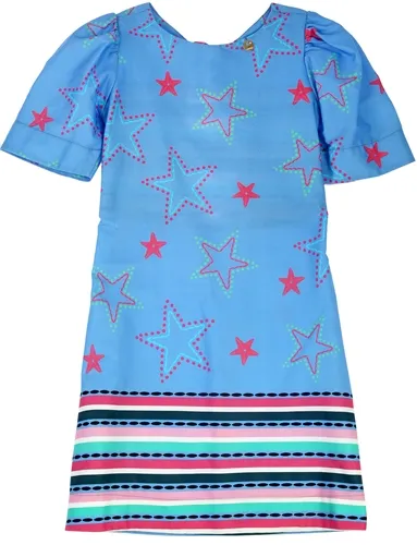 VESTIDO BARRADO C/ESTRELA PRECOCE - LVT2741
