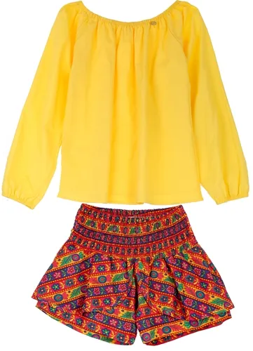 CONJUNTO MANGA LONGA ESTAMPA PONTO RUSSO PRECOCE - LCJ2729