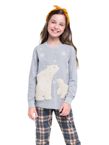 PIJAMA MANGA LONGA URSO POLAR VEGGI - 11010475 - PIJAMA MANGA LONGA URSO  POLAR VEGGI - 11010475 - VEGGI