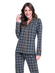 PIJAMA LONGO BOTÕES VEGGI - 10010722
