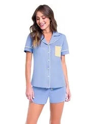 PIJAMA CURTO ABERTO VEGGI - 10010790