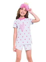 PIJAMA CURTO CORAÇÕES VEGGI - 11010476