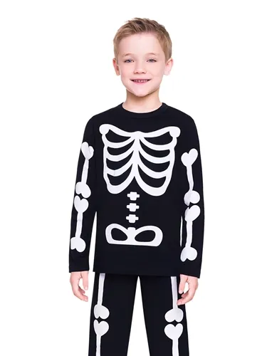 PIJAMA LONGO TEEN ESQUELETO VEGGI - 11010413