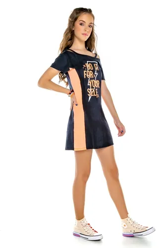 VESTIDO DETALHE OMBRO E RECORTE NEON - PINKX P212328