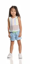 CONJUNTO REGATA E TOP COM SHORT - POAH NOAH 46617