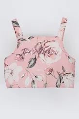 BLUSA CROPPED TRICOLINE FLORAL - PITUCHINHUS 23011