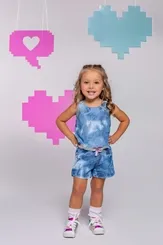 CONJUNTO SHORT COM BATINHA GODE - GABRIELA AQUARELA 212063