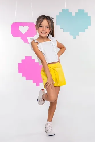 CONJUNTO SHORT EM LAISE COM BLUSA DE ALÇA - GABRIELA AQUARELA 212206
