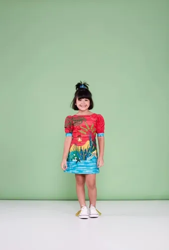 VESTIDO C/ AMARRAÇÃO DECOTE COSTAS GANGORRA - PRECOCE IVT2886