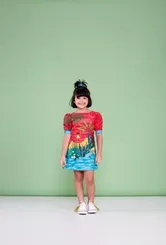 VESTIDO C/ AMARRAÇÃO DECOTE COSTAS GANGORRA - PRECOCE IVT2886