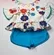 CONJUNTO BATA C/SHORT AZUL BARRADO FLORES - PRECOCE MCJ2830