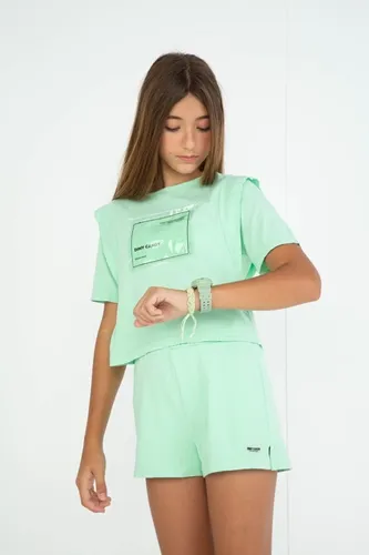 CONJUNTO T-SHIRT DIFERENCIADA COM SHORT MOLETOM - DIMY CON82713