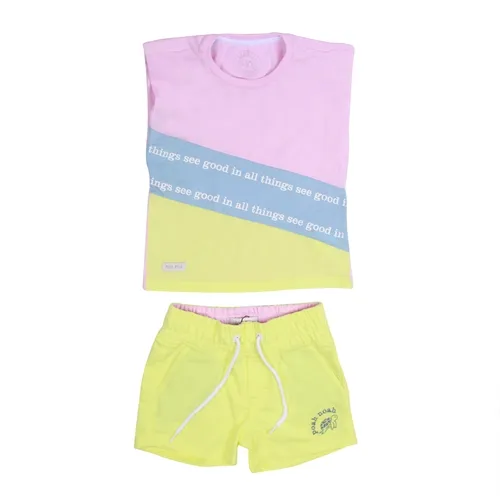 CONJUNTO BLUSA OMBREIRA C/ SHORT FLUOR - POAH NOAH 46602