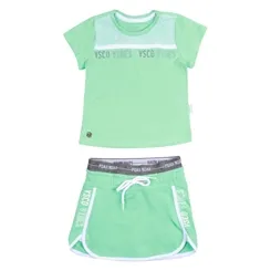 CONJUNTO BLUSA MALHA C/ SAIA SHORT - POAH NOAH 46628