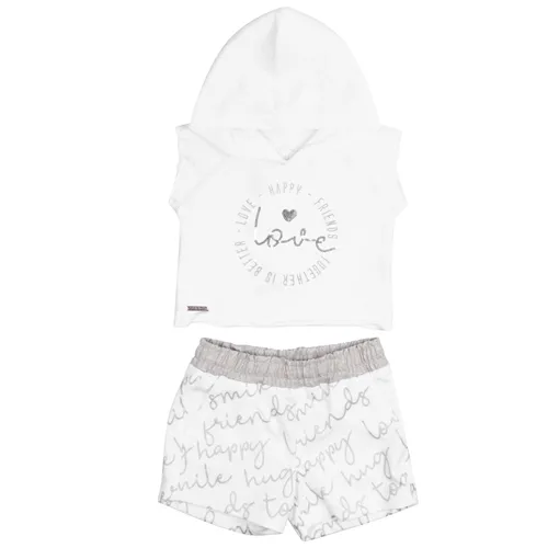 CONJUNTO REGATA CAPUZ C/ SHORT DETALHE PRATEADO - POAH NOAH 46625