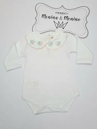BODY FLOR DE LIS BABY GOLA C/ BORDADO - MINI LADY 02345
