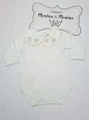 BODY FLOR DE LIS BABY GOLA C/ BORDADO - MINI LADY 02345
