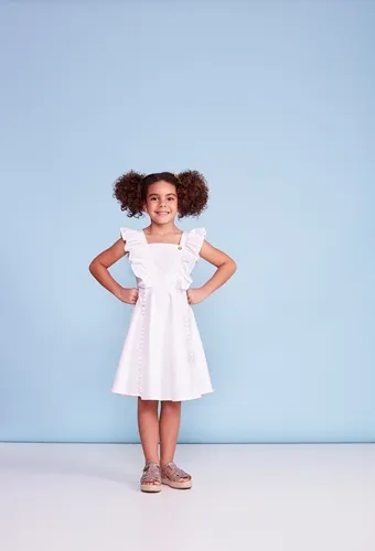 VESTIDO BABADOS DECOTE COSTAS - PRECOCE IVT2879