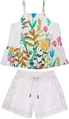 CONJUNTO BLUSA E SHORT ESTAMPA FLOR DO CAMPO - PRECOCE LCJ2925