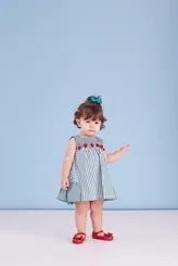 VESTIDO BABY XADREZ E LISTRAS - PRECOCE BVT2814