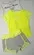 CONJUNTO BLUSA TELA C/SHORT MOLETINHO AMARELO FLUOR - POAH NOAH 46606