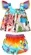 CONJUNTO BLUSA C/SHORT ESTAMPA FESTA NA PRAIA - PRECOCE MCJ2455