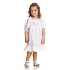 VESTIDO TRICOLINE BABADO AMARRAÇÃO COSTAS - POAH NOAH 46566