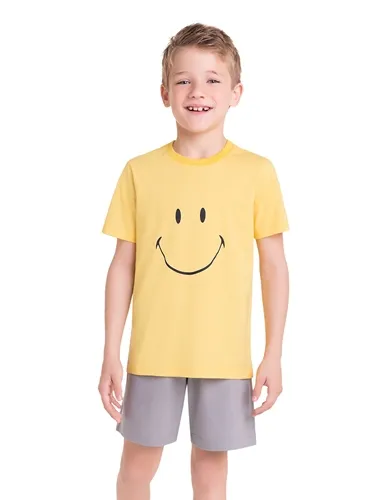 PIJAMA SMILE BLUSA C/ SHORT CINZA - VEGGI 11010563