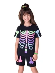PIJAMA CURTO ESQUELETO COLORIDO - VEGGI 11010573