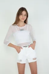BLUSA DE TULE BRILHO - DIMY BLU82748