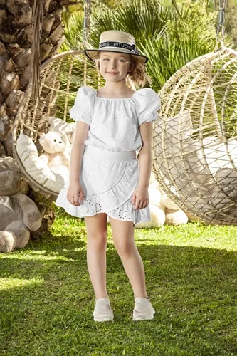 CONJUNTO CIGANINHA E SAIA C/SHORT LESE - PITUCHINHUS 23281