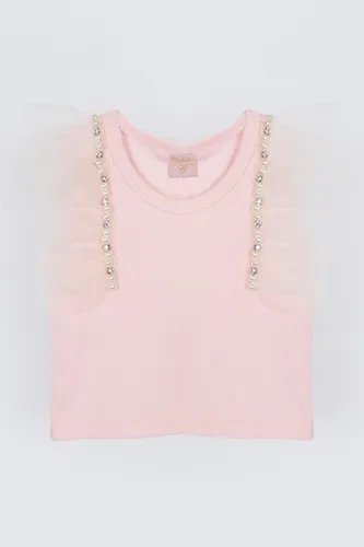 BLUSA CROPPED RIB DETALHE TULE - PITUCHINHUS 23214