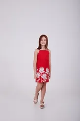 VESTIDO DEBRUN BARRADO FLORAL - PRECOCE LVT3132