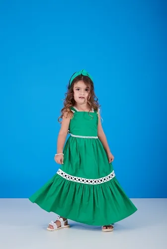 VESTIDO COM APLIQUES GALES - PRECOCE MVT3061