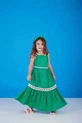 VESTIDO COM APLIQUES GALES - PRECOCE MVT3061