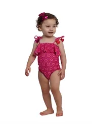 MAIÔ BABY BELLA ESTAMPA CORAÇÃO C/ BABADOS - SIRI 36903