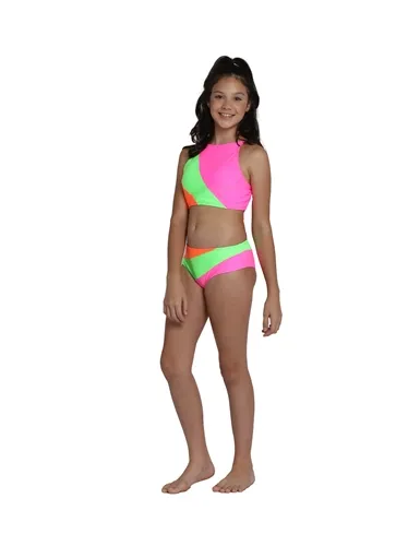 BIQUINI TEEN CROP MARIN LARANJA FLUOR - SIRI 36117