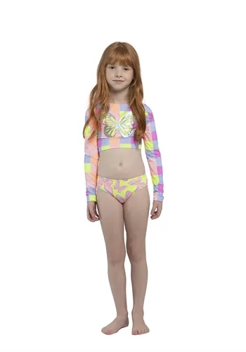 BIQUINI CROPPED KIDS MAGALI ESTAMPA FLORATA - SIRI 36971