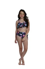 BIQUINI TEEN CROP VANES CROP ESTAMPA CRISTAIS - SIRI 36115