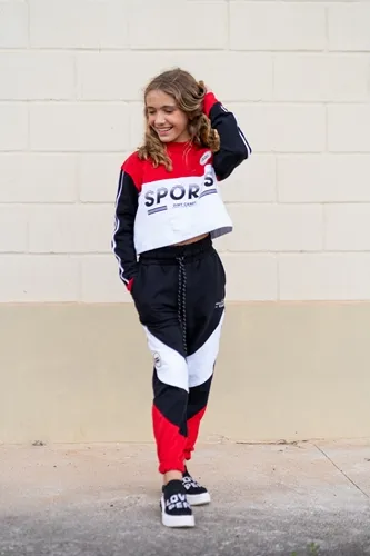 CROPPED MOLETOM ESPORTIVO COM RECORTES - DIMY MOL82862