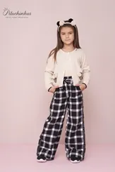 CALÇA XADREZ WIDE LEG PITUCHINHUS 23766
