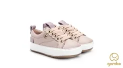 TENIS EM COURO ALGODÃO DOCE GAMBO T10562