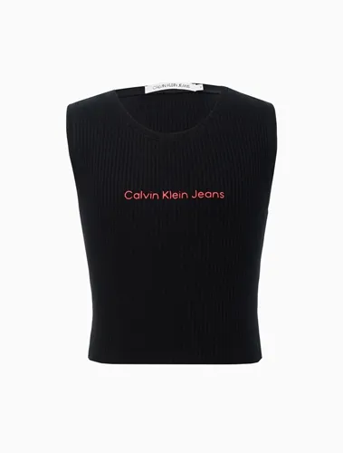 TSHIRT CROPPED CANELADO CALVIN KLEIN BS981