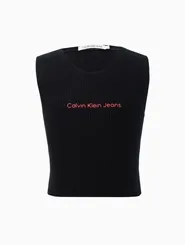 TSHIRT CROPPED CANELADO CALVIN KLEIN BS981