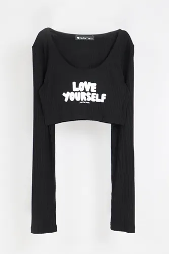 CROPPED MANGA LONGA PEROLAS PERFUMARIA 24384