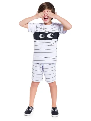 PIJAMA CURTO  MÚMMIA LISTRADO